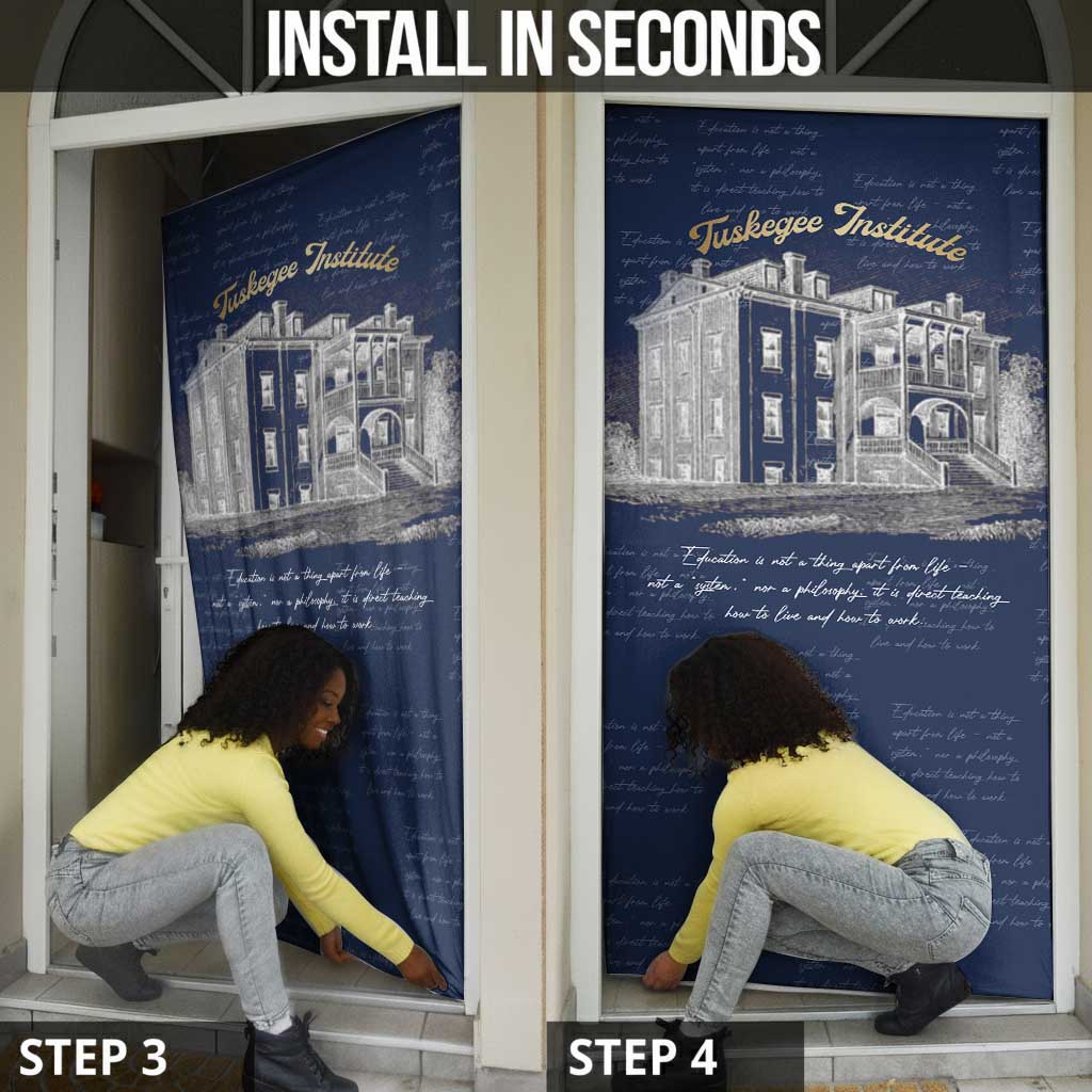 Booker T. Washington Door Cover Tuskegee Institute Design Educational Legacy 1881 Historic Tribute - African Pride
