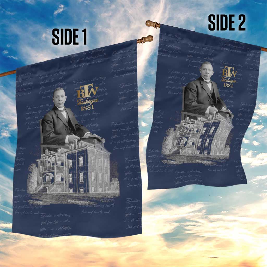 Booker T. Washington Garden Flag Tuskegee Institute Design Educational Legacy 1881 Historic Tribute - African Pride