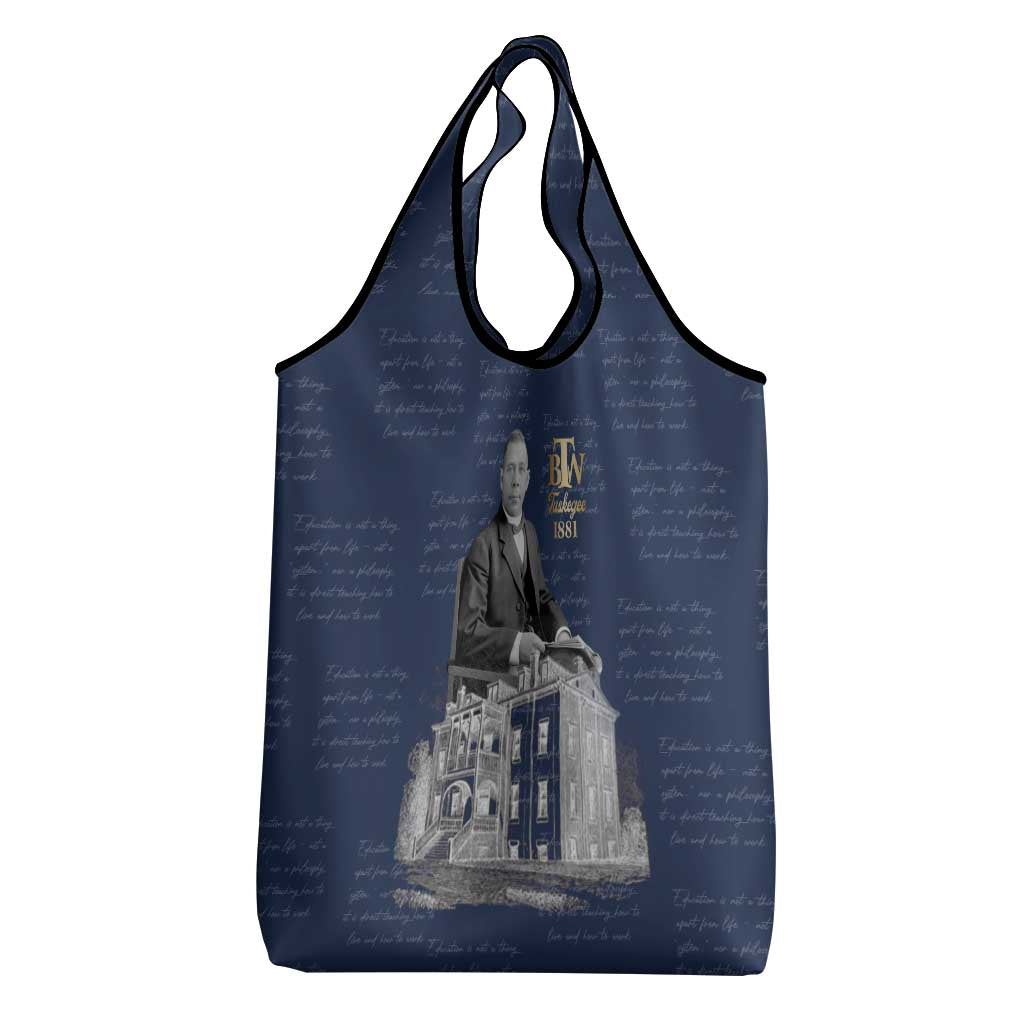Booker T. Washington Grocery Bag Tuskegee Institute Design Educational Legacy 1881 Historic Tribute - African Pride