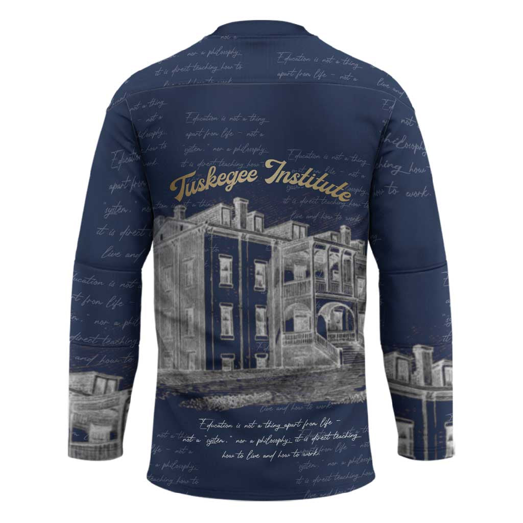 Booker T. Washington Hockey Jersey Tuskegee Institute Design Educational Legacy 1881 Historic Tribute - African Pride