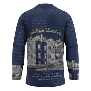 Booker T. Washington Hockey Jersey Tuskegee Institute Design Educational Legacy 1881 Historic Tribute - African Pride