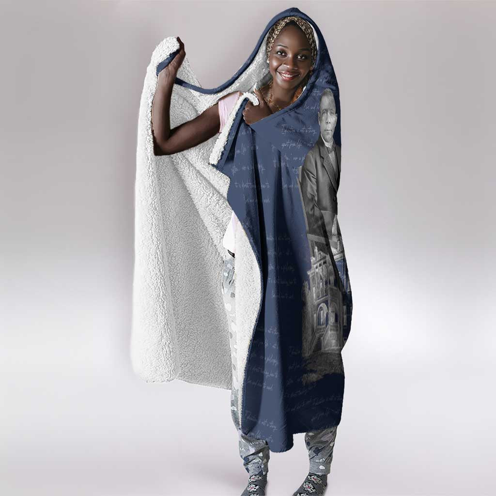 Booker T. Washington Hooded Blanket Tuskegee Institute Design Educational Legacy 1881 Historic Tribute - African Pride