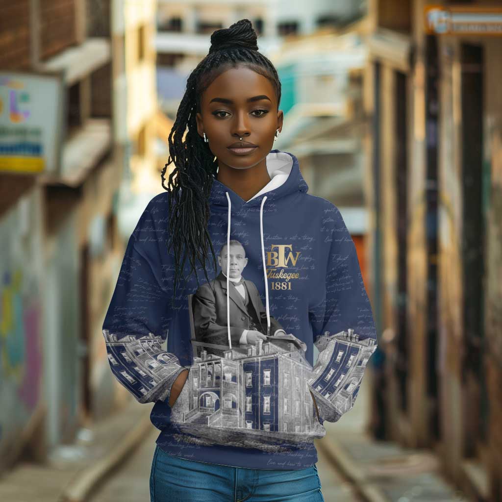 Booker T. Washington Hoodie Tuskegee Institute Design Educational Legacy 1881 Historic Tribute - African Pride