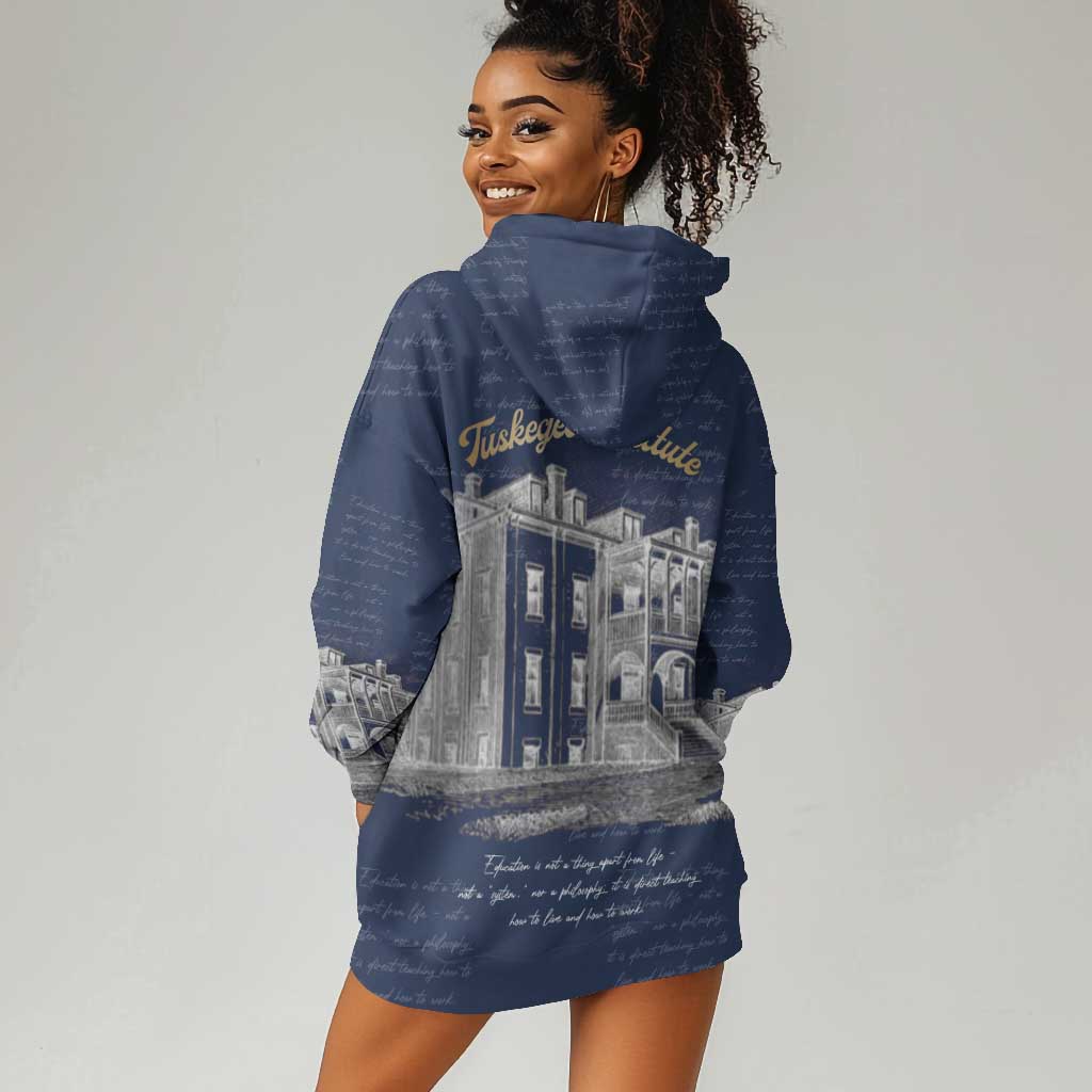 Booker T. Washington Hoodie Dress Tuskegee Institute Design Educational Legacy 1881 Historic Tribute - African Pride