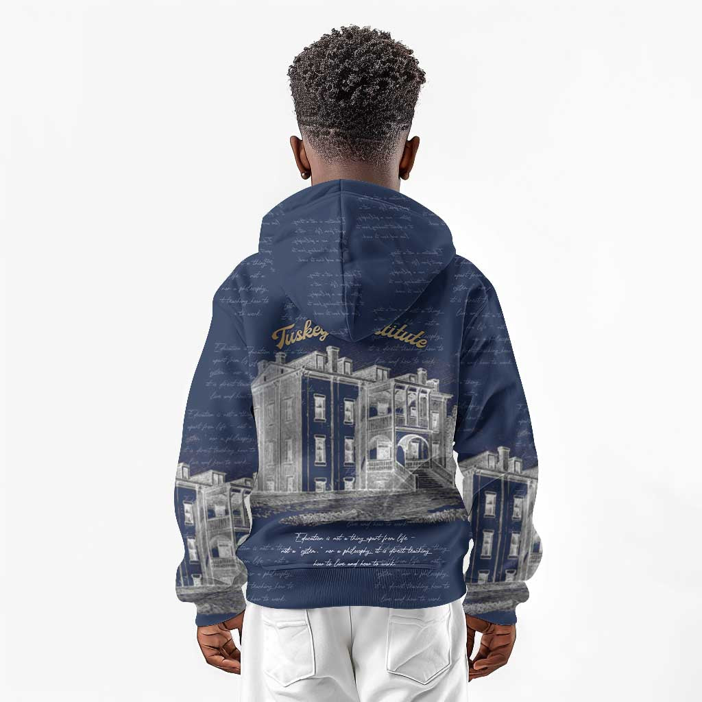 Booker T. Washington Kid Hoodie Tuskegee Institute Design Educational Legacy 1881 Historic Tribute - African Pride