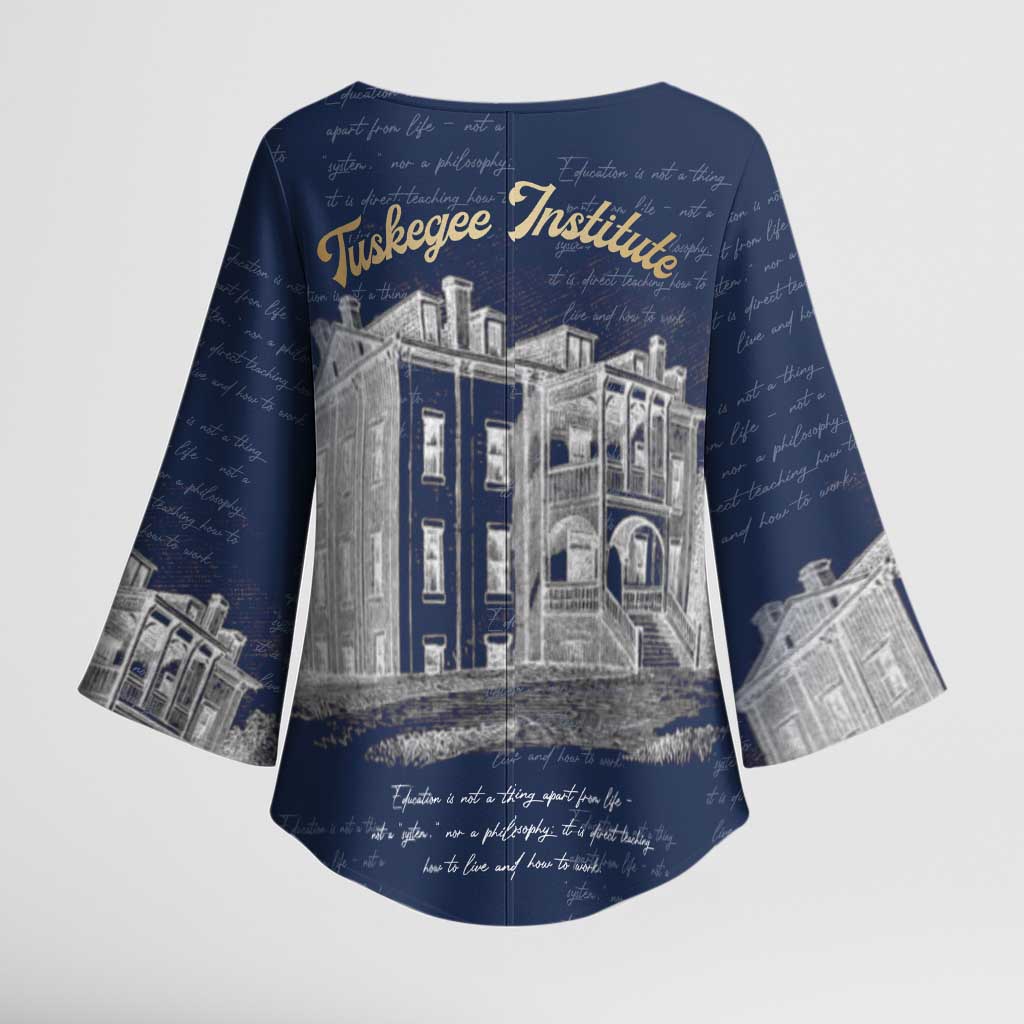 Booker T. Washington Kimono Sleeve Blouse Tuskegee Institute Design Educational Legacy 1881 Historic Tribute - African Pride