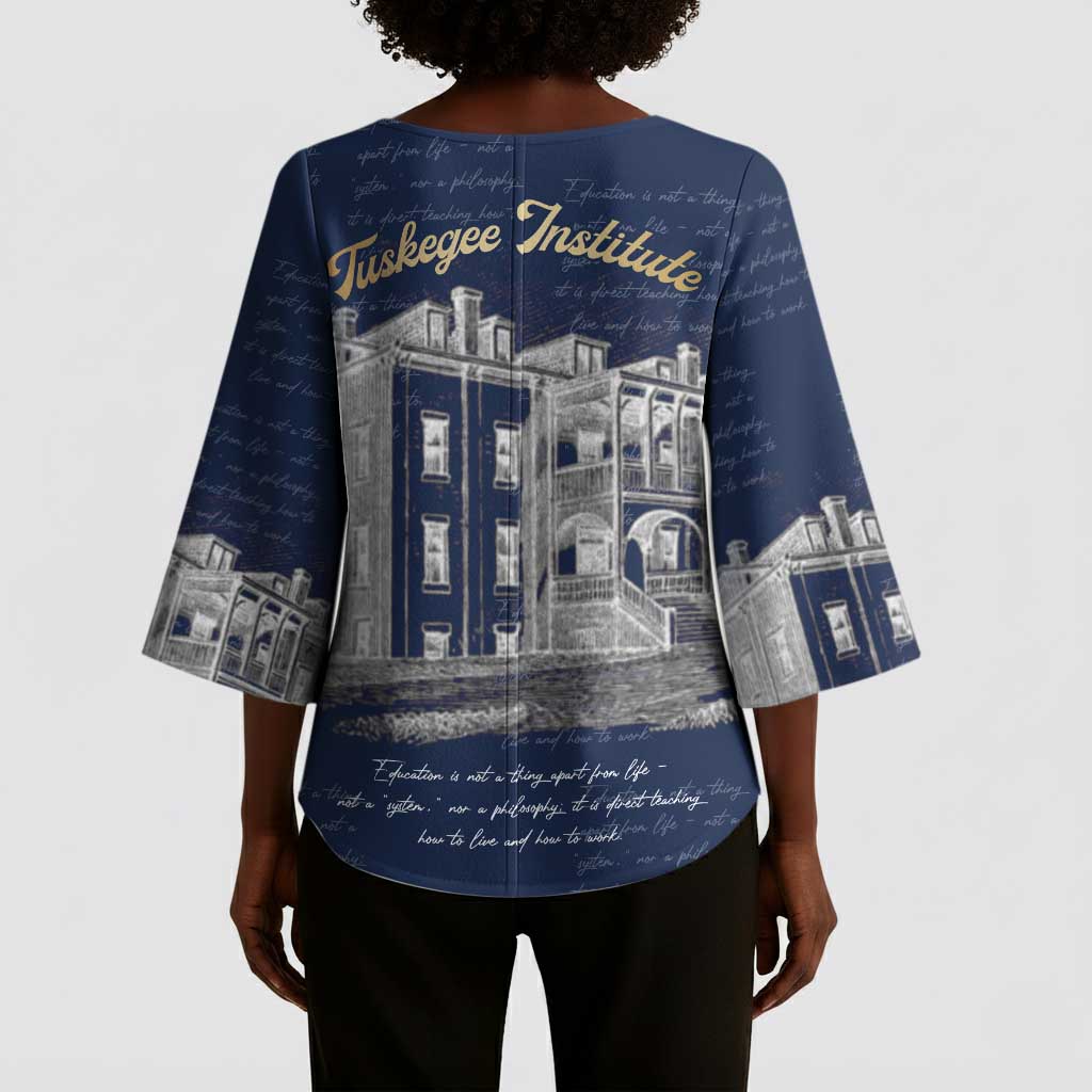Booker T. Washington Kimono Sleeve Blouse Tuskegee Institute Design Educational Legacy 1881 Historic Tribute - African Pride