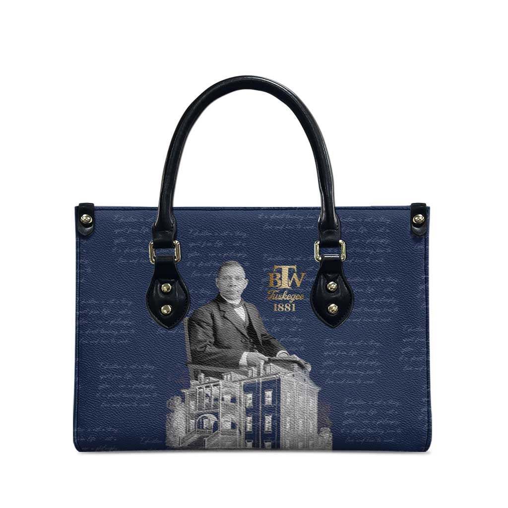 Booker T. Washington Leather Bag Tuskegee Institute Design Educational Legacy 1881 Historic Tribute - African Pride