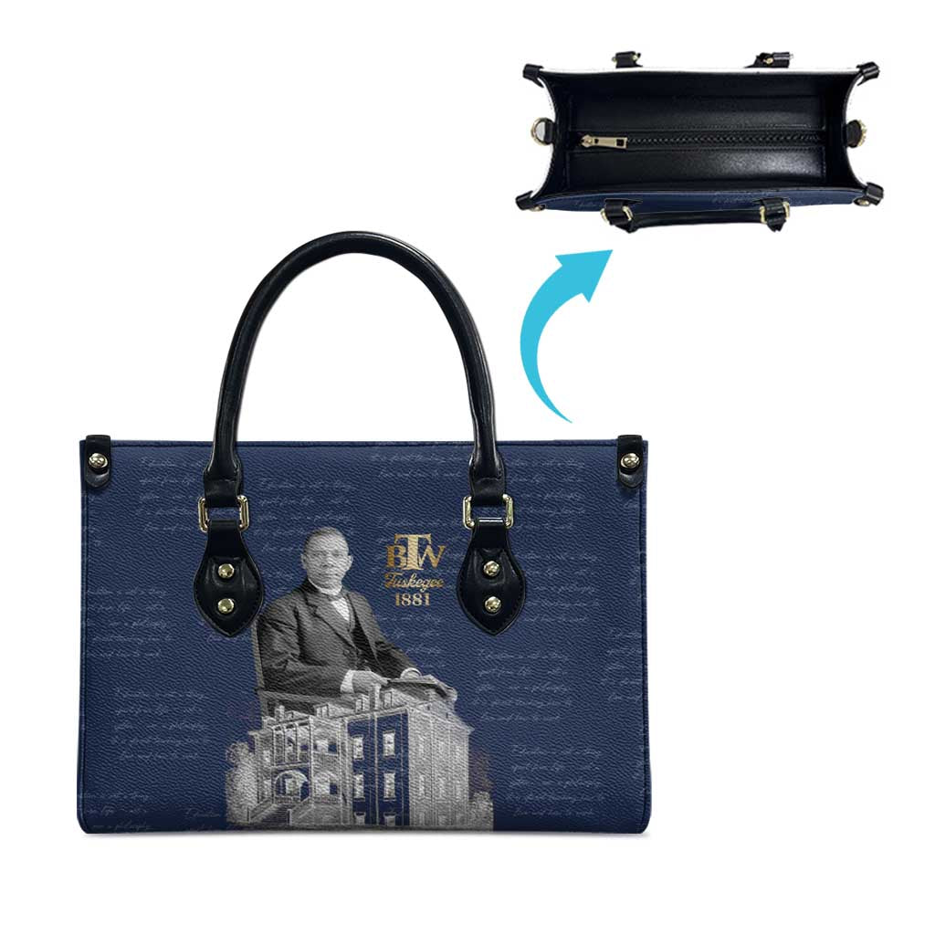 Booker T. Washington Leather Bag Tuskegee Institute Design Educational Legacy 1881 Historic Tribute - African Pride