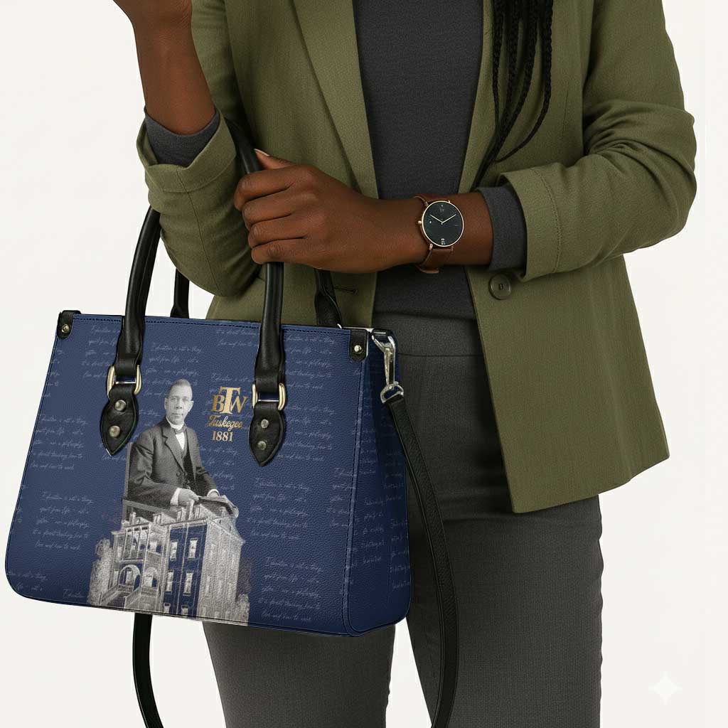 Booker T. Washington Leather Bag Tuskegee Institute Design Educational Legacy 1881 Historic Tribute - African Pride