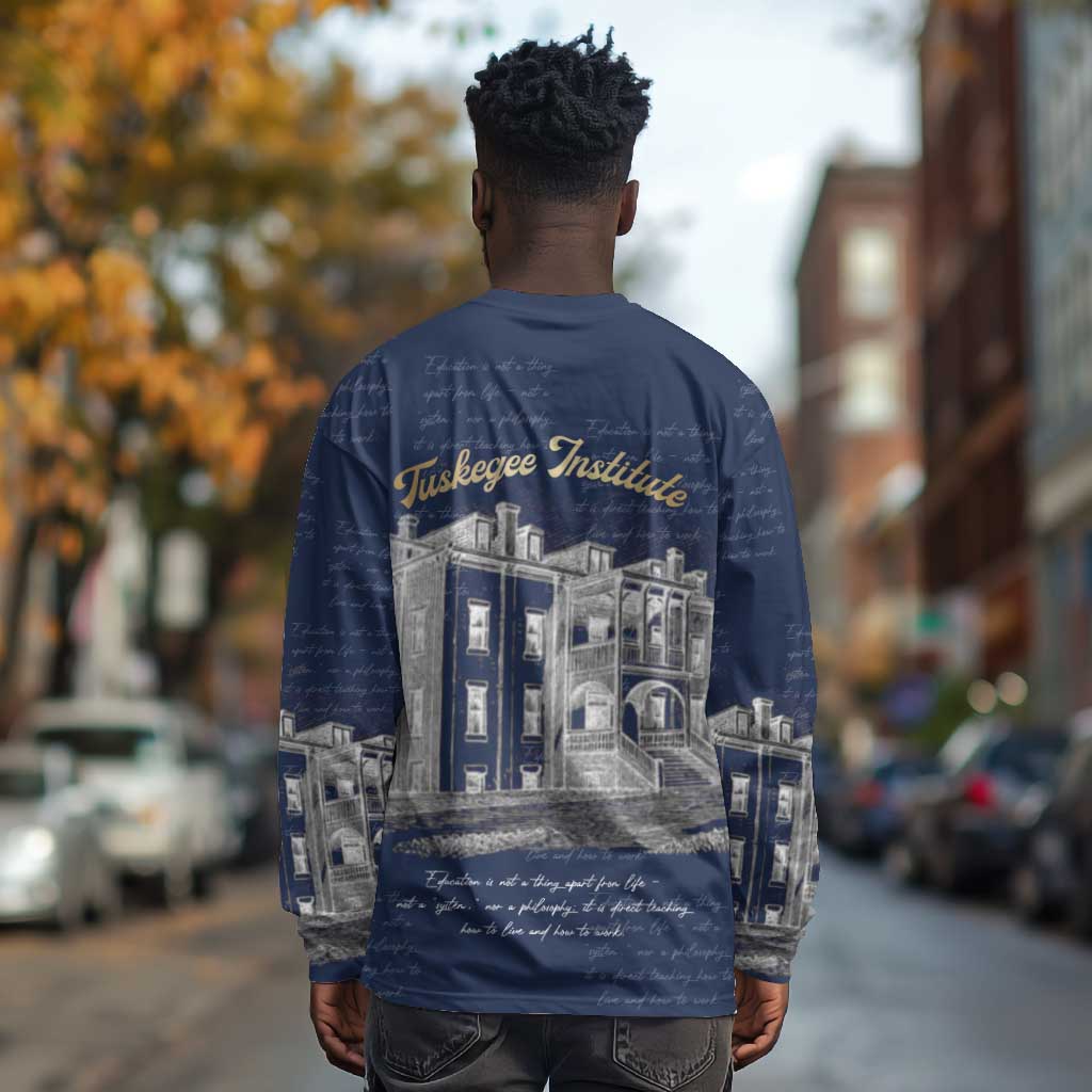 Booker T. Washington Long Sleeve Shirt Tuskegee Institute Design Educational Legacy 1881 Historic Tribute - African Pride