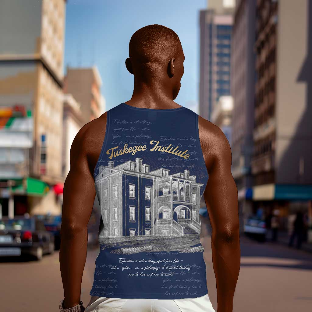 Booker T. Washington Men Tank Top Tuskegee Institute Design Educational Legacy 1881 Historic Tribute - African Pride