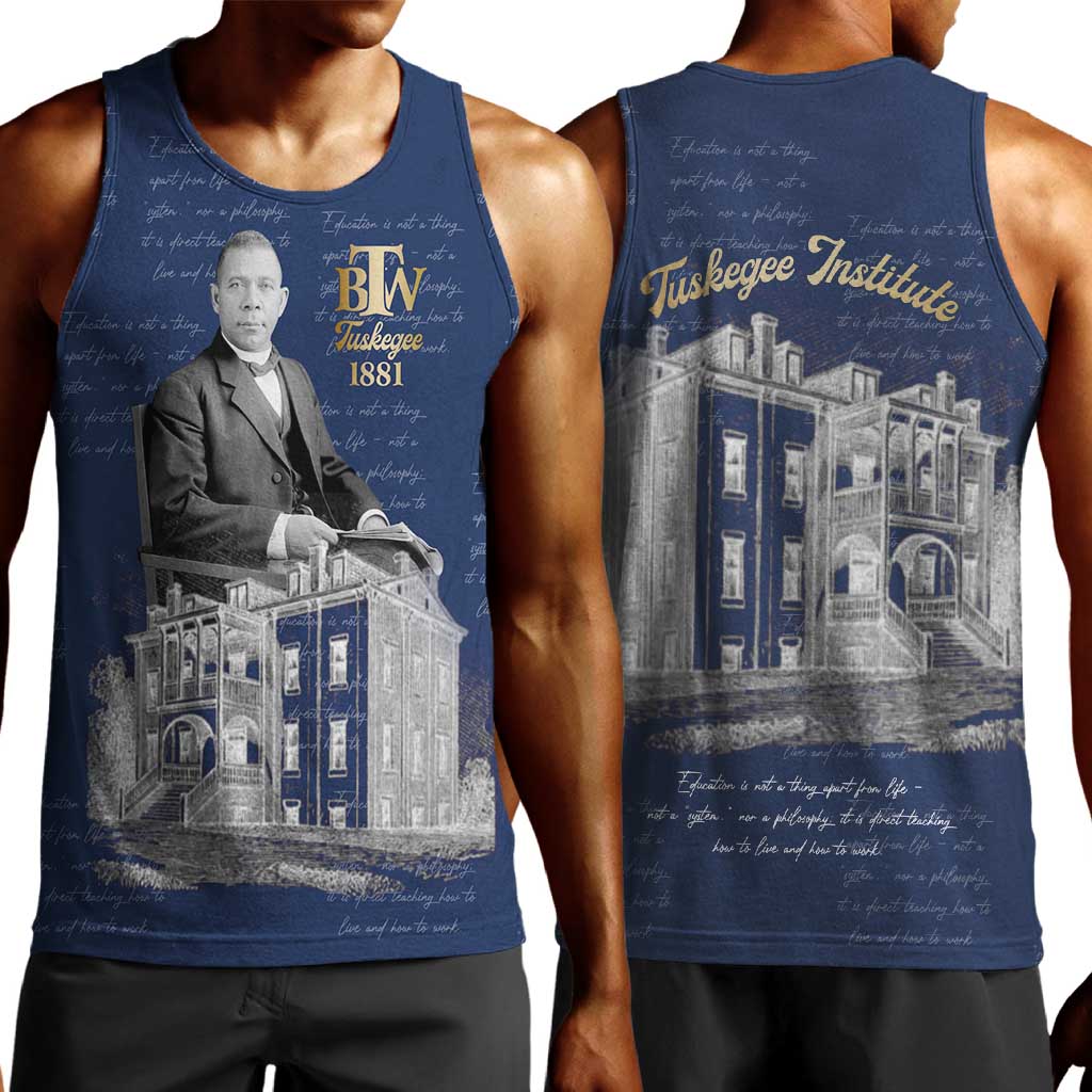 Booker T. Washington Men Tank Top Tuskegee Institute Design Educational Legacy 1881 Historic Tribute - African Pride