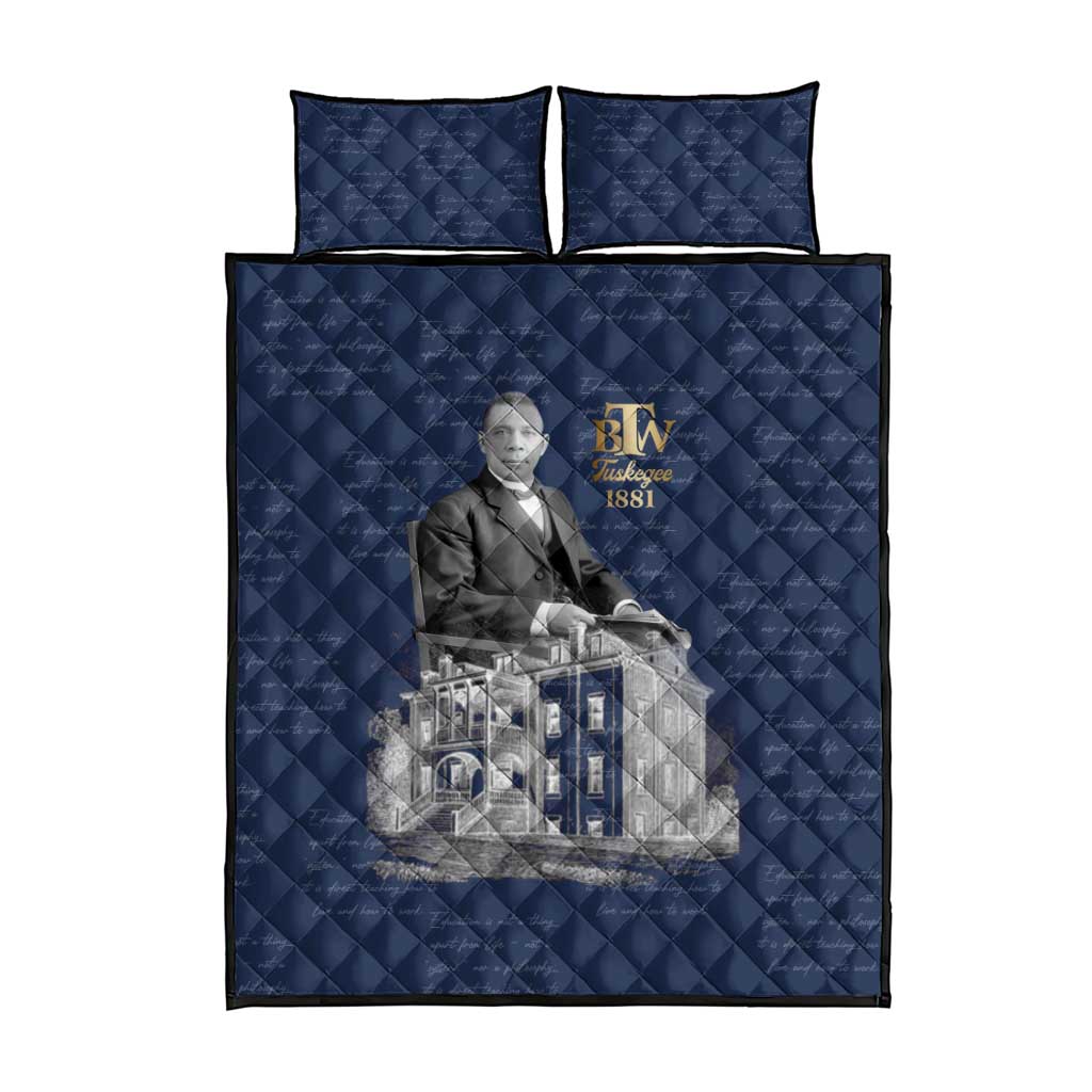 Booker T. Washington Quilt Bed Set Tuskegee Institute Design Educational Legacy 1881 Historic Tribute - African Pride