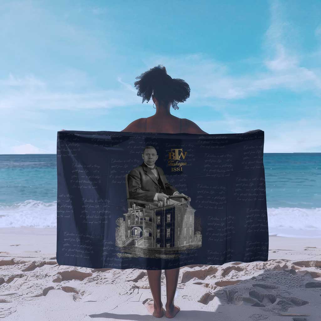 Booker T. Washington Sarong Tuskegee Institute Design Educational Legacy 1881 Historic Tribute - African Pride
