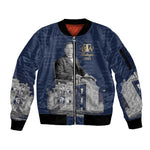 Booker T. Washington Sleeve Zip Bomber Jacket Tuskegee Institute Design Educational Legacy 1881 Historic Tribute - African Pride