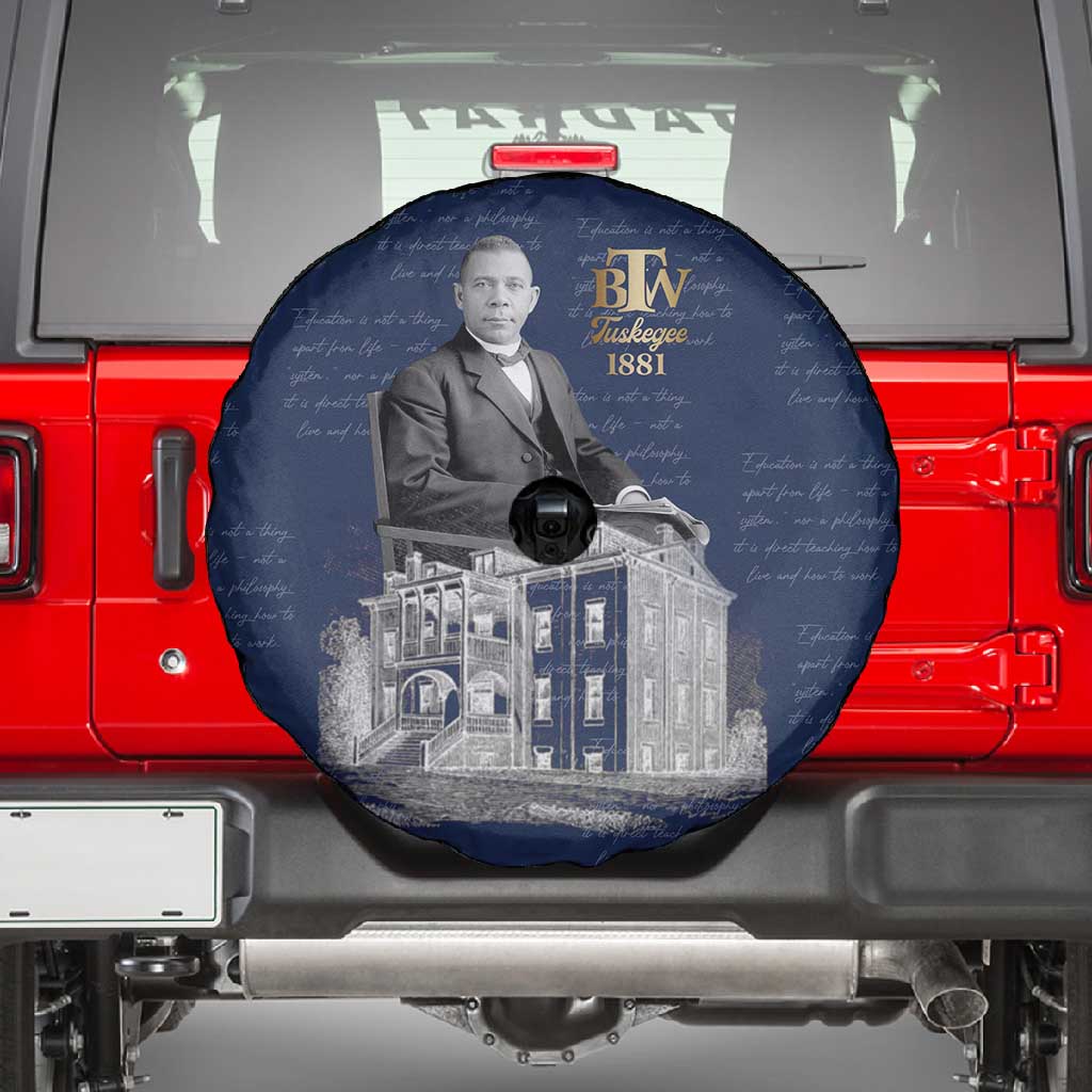 Booker T. Washington Spare Tire Cover Tuskegee Institute Design Educational Legacy 1881 Historic Tribute - African Pride