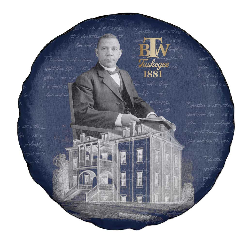 Booker T. Washington Spare Tire Cover Tuskegee Institute Design Educational Legacy 1881 Historic Tribute - African Pride