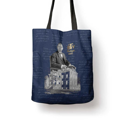 Booker T. Washington Tote Bag Tuskegee Institute Design Educational Legacy 1881 Historic Tribute - African Pride