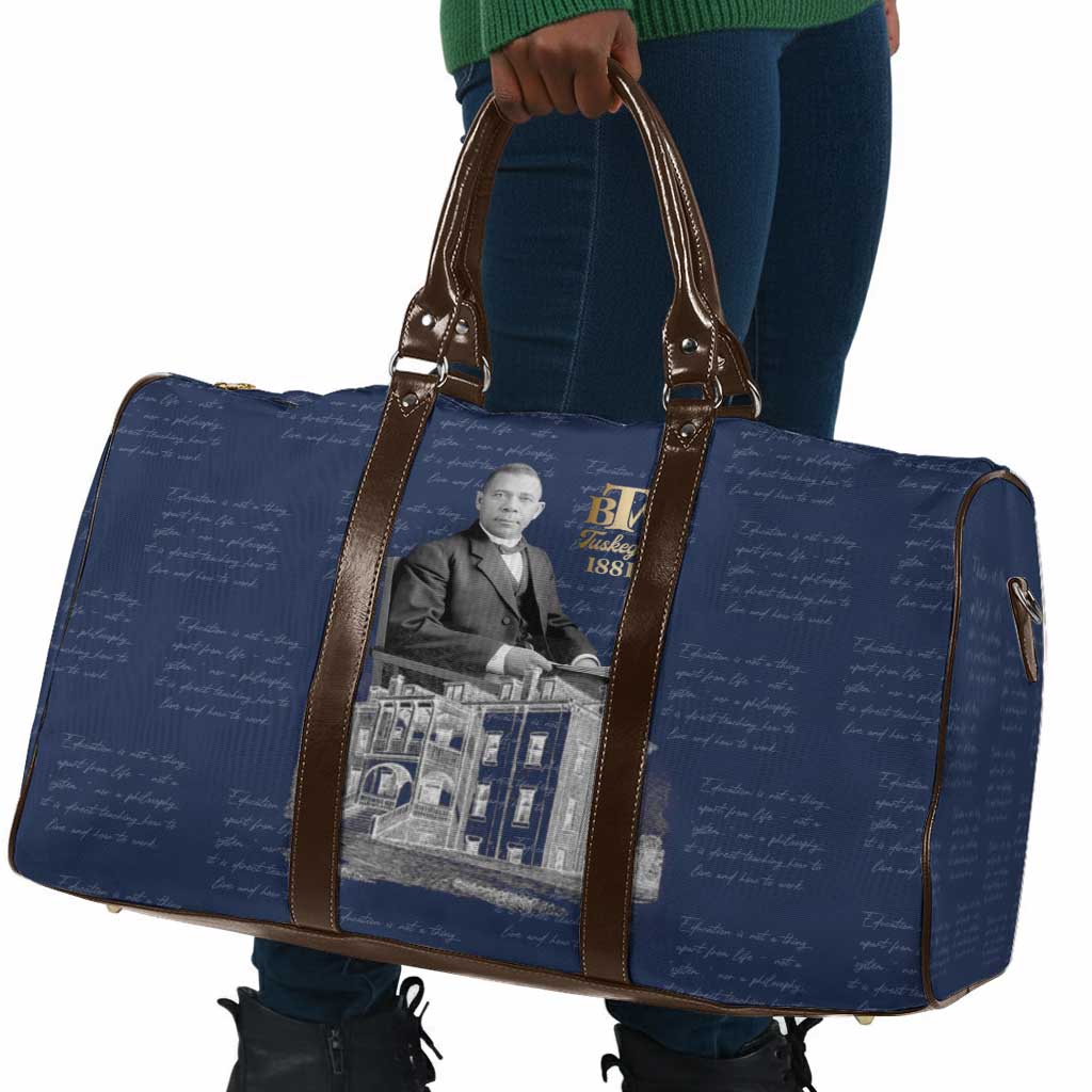 Booker T. Washington Travel Bag Tuskegee Institute Design Educational Legacy 1881 Historic Tribute - African Pride