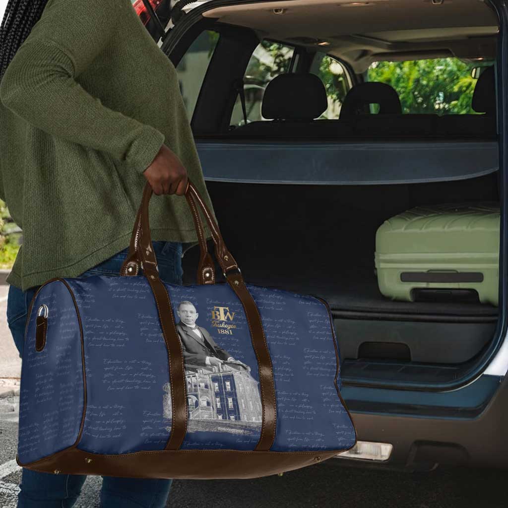 Booker T. Washington Travel Bag Tuskegee Institute Design Educational Legacy 1881 Historic Tribute - African Pride