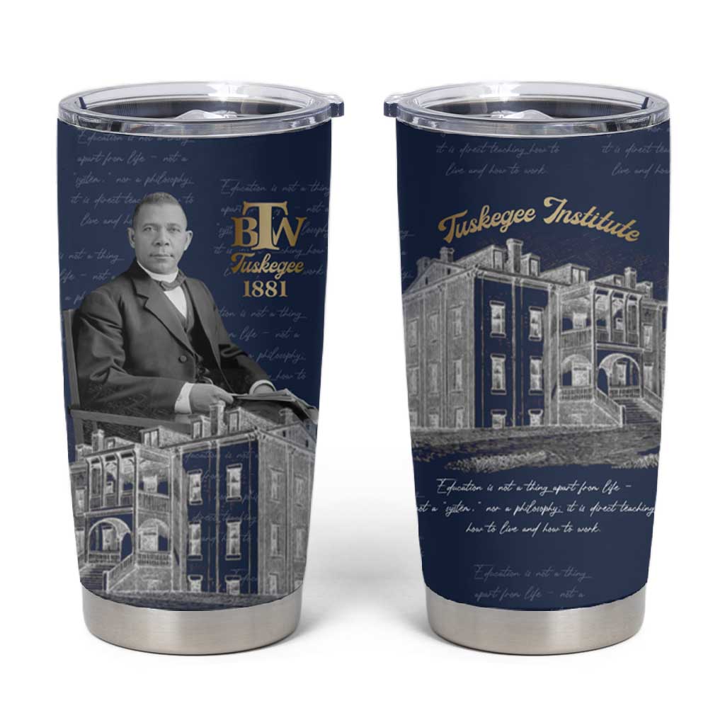 Booker T. Washington Tumbler Cup Tuskegee Institute Design Educational Legacy 1881 Historic Tribute - African Pride
