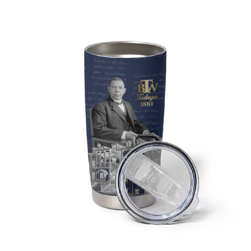 Booker T. Washington Tumbler Cup Tuskegee Institute Design Educational Legacy 1881 Historic Tribute - African Pride