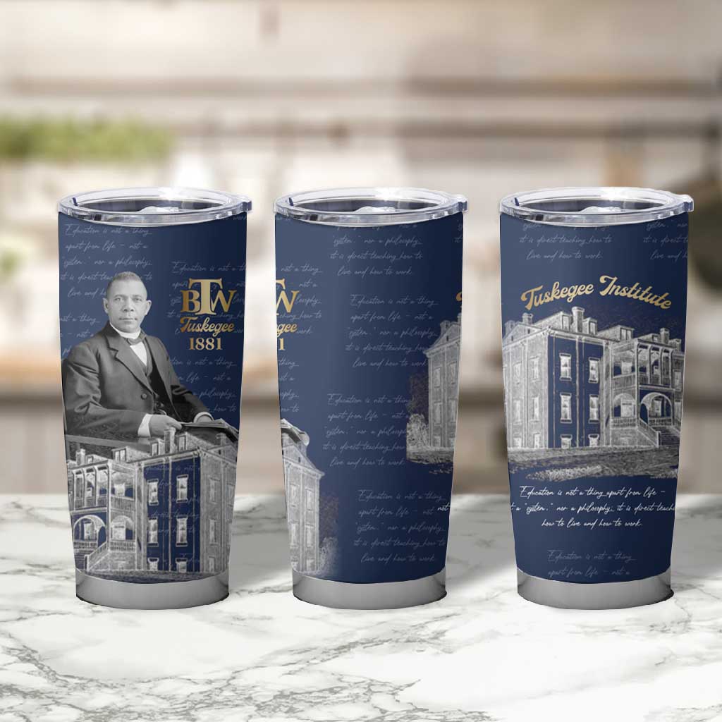 Booker T. Washington Tumbler Cup Tuskegee Institute Design Educational Legacy 1881 Historic Tribute - African Pride