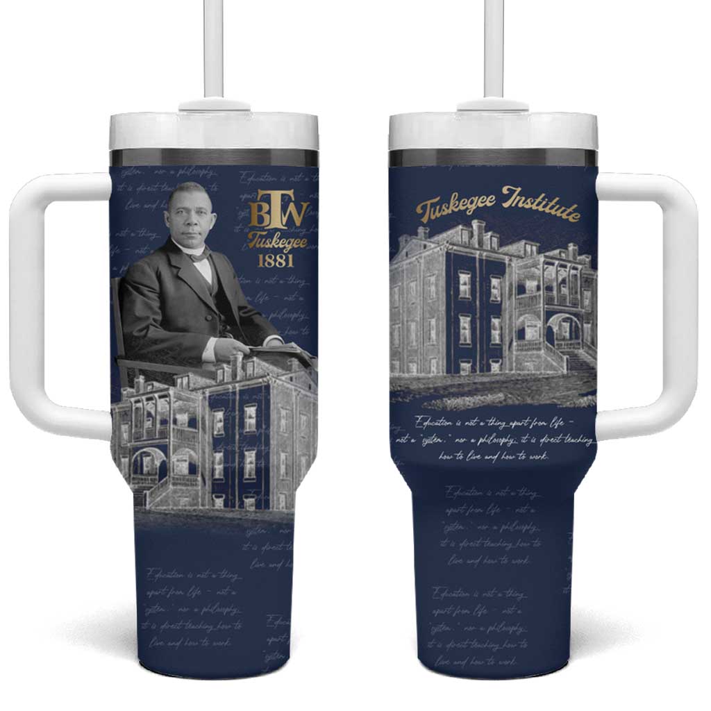 Booker T. Washington Tumbler With Handle Tuskegee Institute Design Educational Legacy 1881 Historic Tribute - African Pride