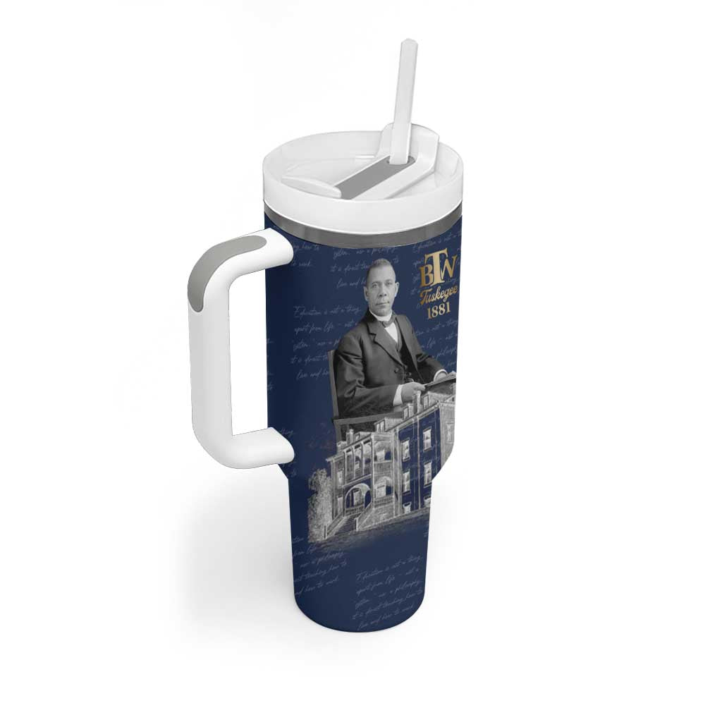 Booker T. Washington Tumbler With Handle Tuskegee Institute Design Educational Legacy 1881 Historic Tribute - African Pride