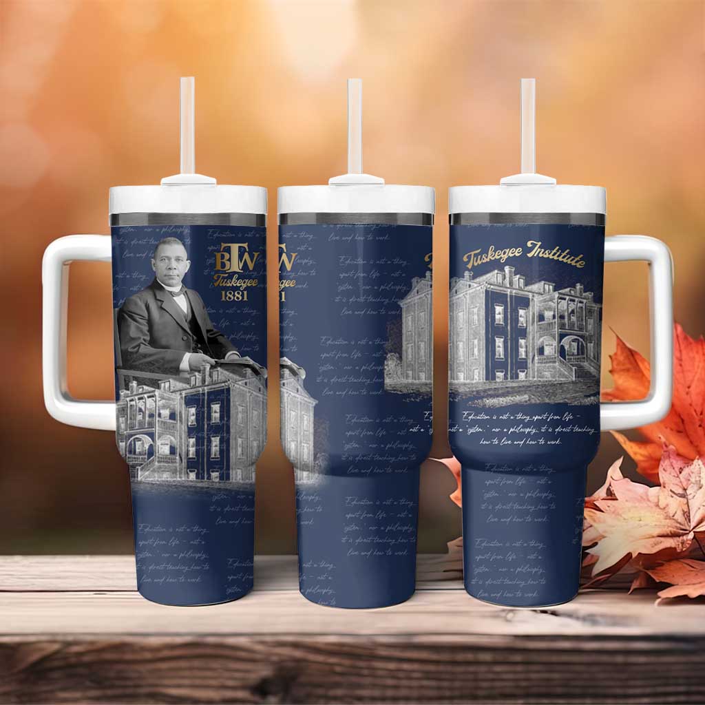 Booker T. Washington Tumbler With Handle Tuskegee Institute Design Educational Legacy 1881 Historic Tribute - African Pride
