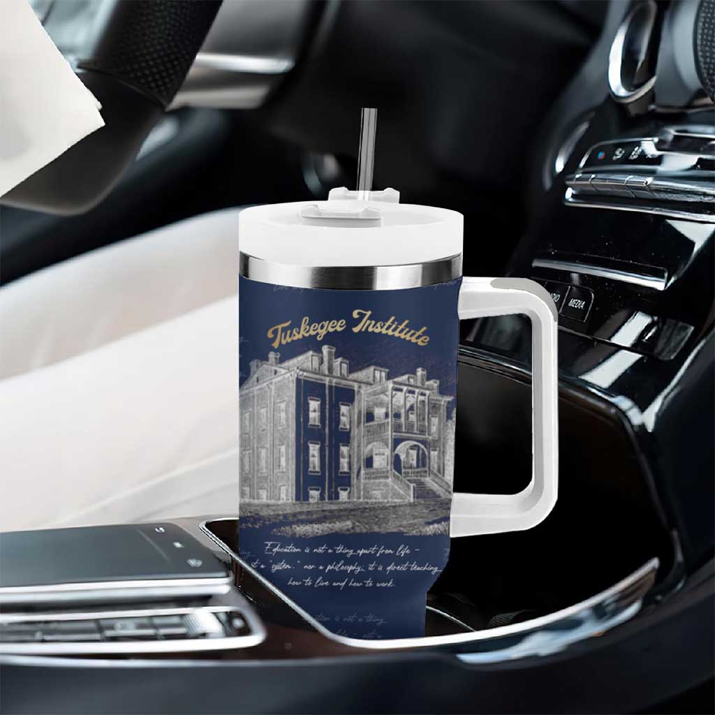 Booker T. Washington Tumbler With Handle Tuskegee Institute Design Educational Legacy 1881 Historic Tribute - African Pride