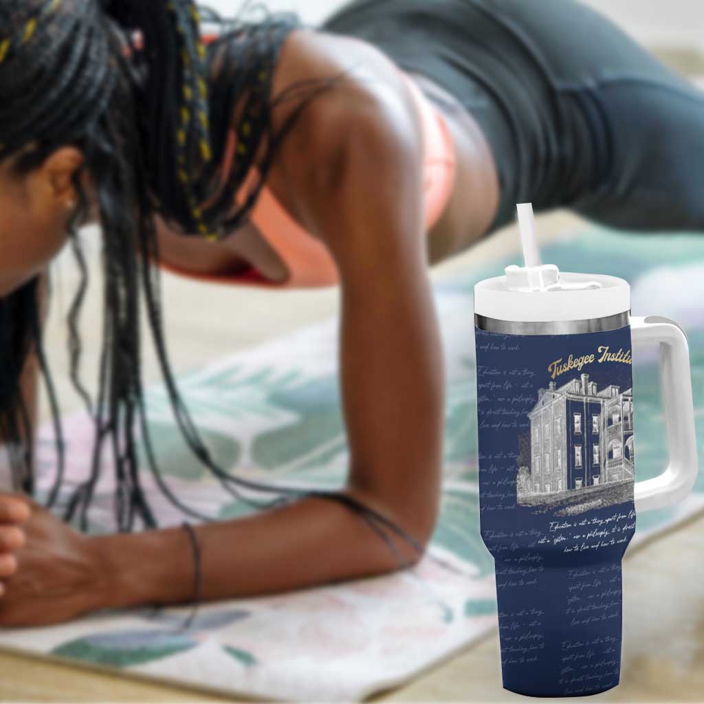 Booker T. Washington Tumbler With Handle Tuskegee Institute Design Educational Legacy 1881 Historic Tribute - African Pride