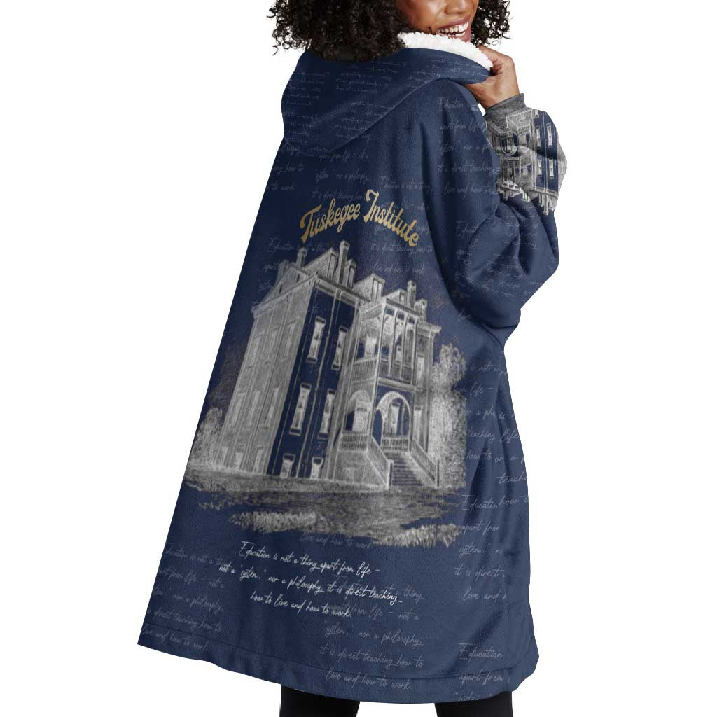 Booker T. Washington Wearable Blanket Hoodie Tuskegee Institute Design Educational Legacy 1881 Historic Tribute - African Pride