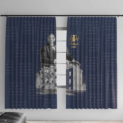 Booker T. Washington Window Curtain Tuskegee Institute Design Educational Legacy 1881 Historic Tribute - African Pride