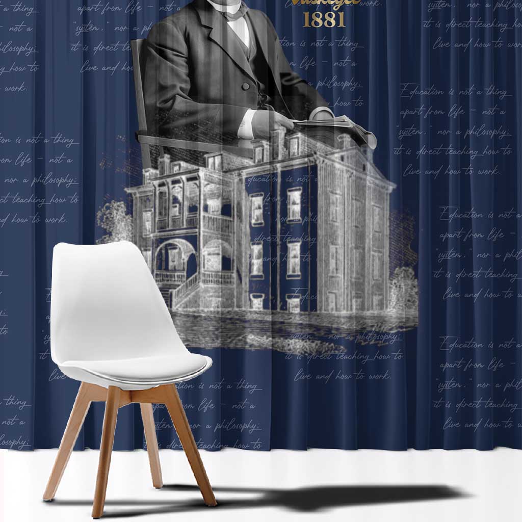 Booker T. Washington Window Curtain Tuskegee Institute Design Educational Legacy 1881 Historic Tribute - African Pride