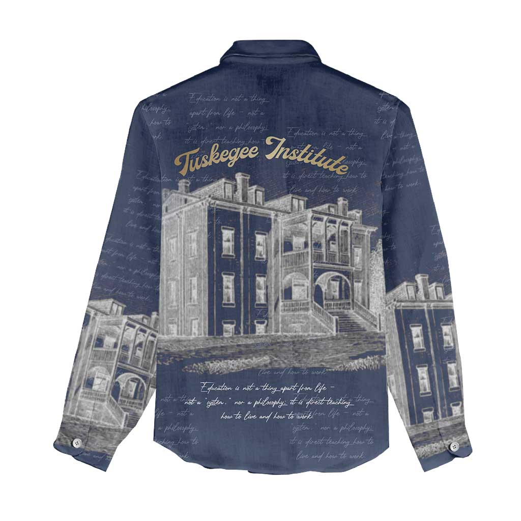 Booker T. Washington Women Casual Shirt Tuskegee Institute Design Educational Legacy 1881 Historic Tribute - African Pride