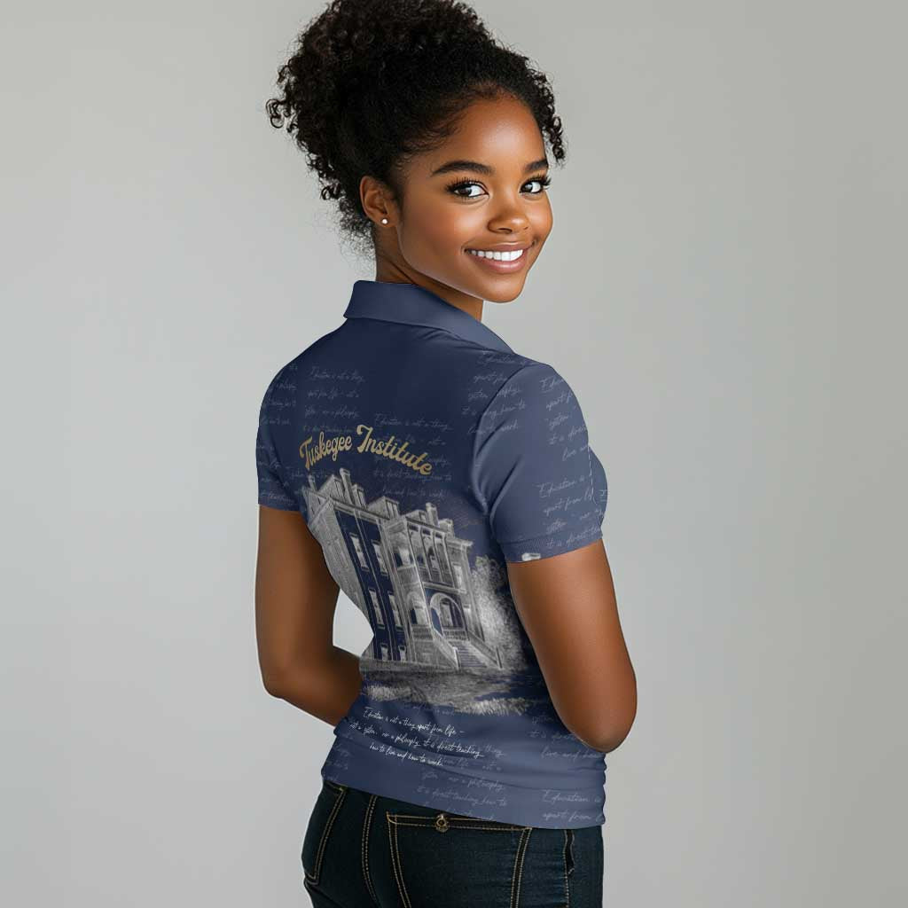 Booker T. Washington Women Polo Shirt Tuskegee Institute Design Educational Legacy 1881 Historic Tribute TS04