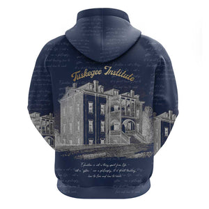 Booker T. Washington Zip Hoodie Tuskegee Institute Design Educational Legacy 1881 Historic Tribute - African Pride