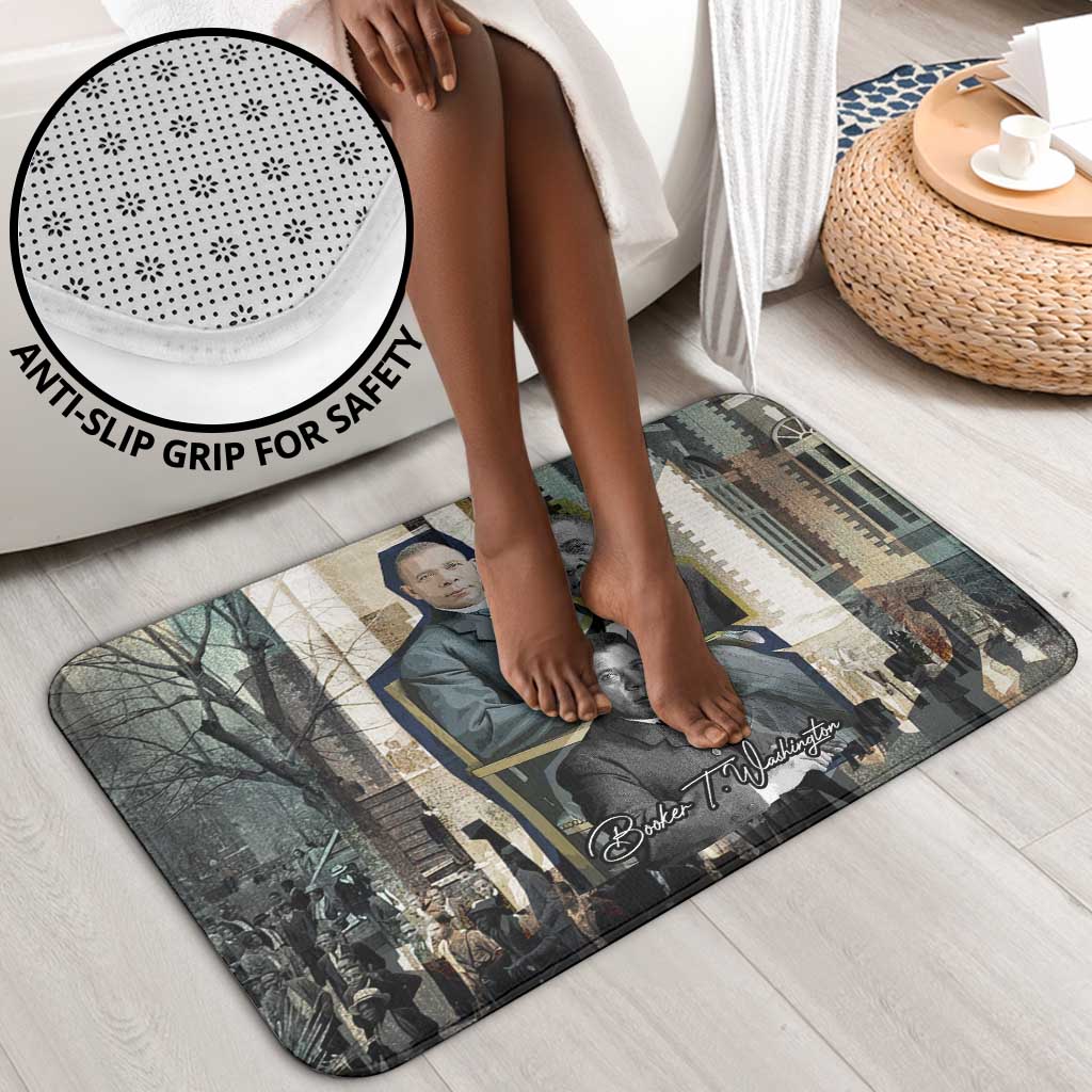 Booker T. Washington Bathroom Set Historic Portrait Collage Civil Rights Legacy Educational Pioneer Design - African Pride