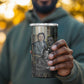 Booker T. Washington 4 in 1 Can Cooler Tumbler Historic Portrait Collage Civil Rights Legacy Educational Pioneer Design - African Pride