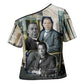 Booker T. Washington Cross Shoulder Shirt Historic Portrait Collage Civil Rights Legacy Educational Pioneer Design - African Pride