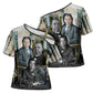 Booker T. Washington Cross Shoulder Shirt Historic Portrait Collage Civil Rights Legacy Educational Pioneer Design - African Pride