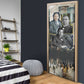 Booker T. Washington Door Cover Historic Portrait Collage Civil Rights Legacy Educational Pioneer Design - African Pride