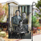 Booker T. Washington Garden Flag Historic Portrait Collage Civil Rights Legacy Educational Pioneer Design - African Pride