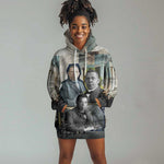Booker T. Washington Hoodie Dress Historic Portrait Collage Civil Rights Legacy Educational Pioneer Design - African Pride