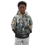 Booker T. Washington Kid Hoodie Historic Portrait Collage Civil Rights Legacy Educational Pioneer Design - African Pride