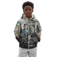 Booker T. Washington Kid Hoodie Historic Portrait Collage Civil Rights Legacy Educational Pioneer Design - African Pride