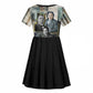Booker T. Washington Kid Short Sleeve Dress Historic Portrait Collage Civil Rights Legacy Educational Pioneer Design TS04