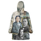 Booker T. Washington Kid Wearable Blanket Hoodie Historic Portrait Collage Civil Rights Legacy Educational Pioneer Design - African Pride